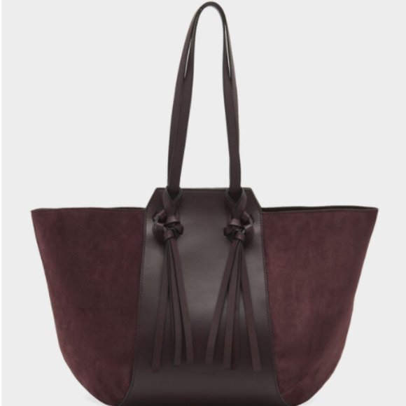 Ulla Johnson Handbags - Ulla Johnson NEW Large Oxblood Carry All Tote (Leather + Suede)